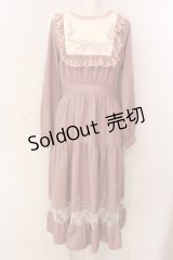axes femme POETIQUE / ブロッキングブーケ刺繍ワンピース M ピンク O-25-03-08-016-AX-OP-OW-OS