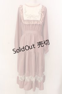 axes femme POETIQUE / ブロッキングブーケ刺繍ワンピース M ピンク O-25-03-08-016-AX-OP-OW-OS