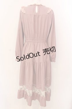 画像4: axes femme POETIQUE / ブロッキングブーケ刺繍ワンピース M ピンク O-25-03-08-016-AX-OP-OW-OS