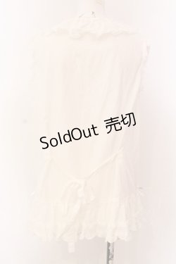 画像4: PINK HOUSE / リボン使いローンフリルベスト  シロ O-25-03-08-018-LO-TO-OW-OS