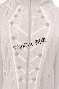 画像2: Ozz oneste / メッシュ切り替えナポレオンコート  ベージュ O-25-03-08-021-OO-CO-OW-OS