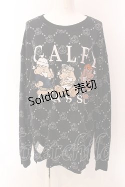 画像1: GALFY / 紋紋ロンTee極 中型犬（L） ブラック O-25-03-08-023-PU-TO-OW-ZT361