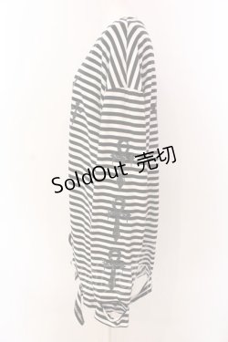 画像2: REFLEM / ダメージボーダーL/S Tee　カットソー F ブラック×ホワイト O-25-03-08-025-PU-TO-OW-OS