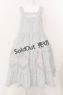 画像1: Nyanya / Strawberry Flowers on the Hill4.0ジャンパースカート M サックス O-25-03-10-001-EL-OP-OW-OS