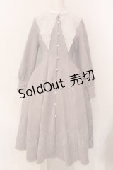 Avenue Denfer / 灰紫の鈴蘭刺繍クラシカルワンピース M ラベンダー O-25-03-10-004-LO-OP-OW-OS