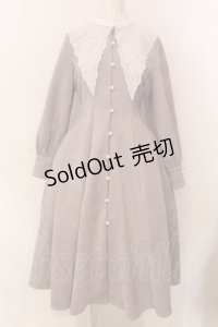 Avenue Denfer / 灰紫の鈴蘭刺繍クラシカルワンピース M ラベンダー O-25-03-10-004-LO-OP-OW-OS