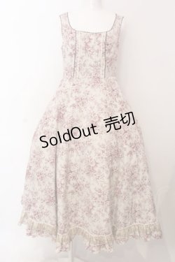 画像1: Victorian maiden / トワルドロココブーケジャンパースカート  ピンク O-25-03-10-011-CL-OP-OW-OS