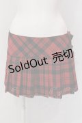 HYSTERIC GLAMOUR / プリーツ巻きスカート M レッド O-25-03-10-014-PU-SK-OW-OS