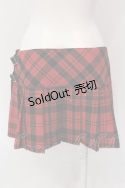 画像3: HYSTERIC GLAMOUR / プリーツ巻きスカート M レッド O-25-03-10-014-PU-SK-OW-OS