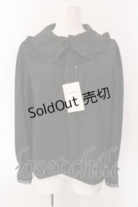 m petit by misako / AM マルエリフリルブラウス M クロ O-25-03-10-022-LO-BL-OW-OS