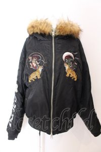 GALFY / YABAI犬毛フライトジャケット 中型犬（L） ブラック O-25-03-12-029-PU-JA-IG-ZT-C042