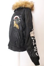 画像2: GALFY / YABAI犬毛フライトジャケット 中型犬（L） ブラック O-25-03-12-029-PU-JA-IG-ZTC042 (2)