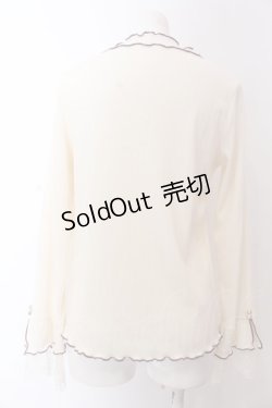 画像3: axes femme / 袖レース配色メローリブプルオーバー M アイボリー O-25-03-12-034-AX-TO-IG-OS
