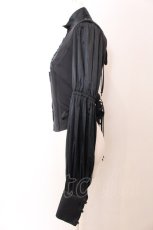 画像3: alice auaa / ストレッチ切り替えバックオープンフリルブラウス  ブラック O-25-03-12-038-AA-BL-IG-OS (3)
