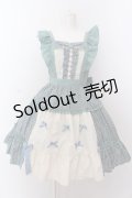 axes femme kawaii / ハミングフローラジャンスカ  グリーン O-25-03-12-004-AX-OP-IG-OS