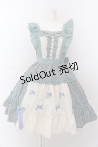 axes femme kawaii / ハミングフローラジャンスカ  グリーン O-25-03-12-004-AX-OP-IG-OS