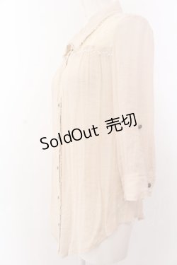 画像2: axes femme / レース切替ワッシャーブラウス M ベージュ O-25-03-12-045-AX-BL-IG-OS