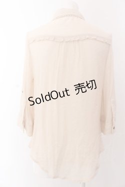 画像4: axes femme / レース切替ワッシャーブラウス M ベージュ O-25-03-12-045-AX-BL-IG-OS