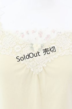 画像2: axes femme / 花柄チュールレース使いタンク M イエロー O-25-03-12-046-AX-TO-IG-OS