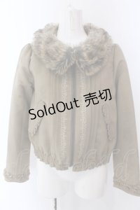 axes femme / ファー襟ブルゾン M カーキブラウン O-25-03-12-047-AX-TO-IG-ZT