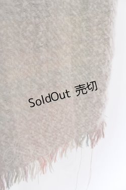 画像2: axes femme / 切り替え大判マフラー 200×50cm ブラウン O-25-03-12-053-AX-ZA-IG-OS