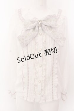 画像1: LIZ LISA / ハートレース襟ブラウス  シロ×ピンク O-25-03-12-057-LO-BL-IG-OS