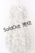 m petit by misako / トワルドジュイワンピース L アイボリー×ブルー O-25-03-12-007-LO-OP-IG-OS