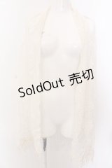 axes femme / フレームネコ柄レースストール  キナリ O-25-03-12-073-AX-ZA-OW-OS