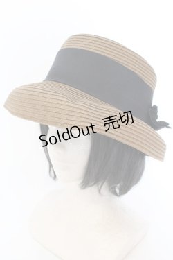 画像2: axes femme / リボン使いカサブランカハット 57.5ｃｍ ブラウン O-25-03-12-079-AX-ZA-OW-OS