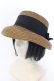 画像2: axes femme / リボン使いカサブランカハット 57.5ｃｍ ブラウン O-25-03-12-079-AX-ZA-OW-OS (2)