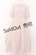 m petit by misako / ギンガムチェックワンピース L ピンク O-25-03-12-008-LO-OP-IG-OS