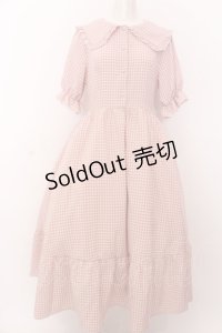 m petit by misako / ギンガムチェックワンピース L ピンク O-25-03-12-008-LO-OP-IG-OS
