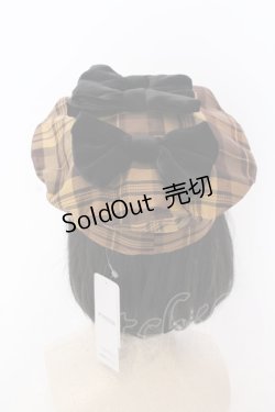 画像1: axes femme kawaii / タータンチェックベレー帽  イエロー O-25-03-12-086-AX-AC-IG-OS