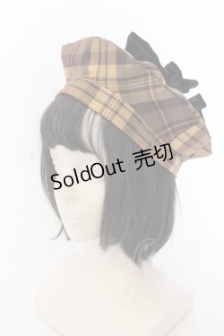 画像2: axes femme kawaii / タータンチェックベレー帽  イエロー O-25-03-12-086-AX-AC-IG-OS