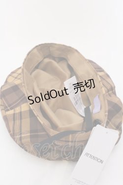 画像3: axes femme kawaii / タータンチェックベレー帽  イエロー O-25-03-12-086-AX-AC-IG-OS