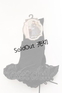 画像1: Kurumi Collection / ハイソックス 23-25ｃｍ クロ O-25-03-12-089-LO-ZA-OW-OS