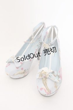 画像1: 【SALE】JESUS DIAMANTE / ロココLadyワンリボンパンプス L サックス O-25-03-12-103-JE-SH-OW-ZT087