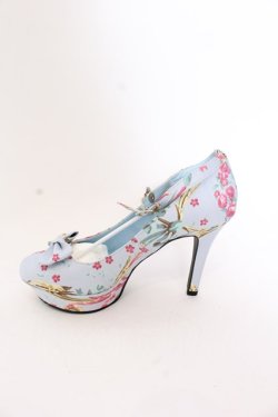 画像3: JESUS DIAMANTE / ロココLadyワンリボンパンプス L サックス O-25-03-12-103-JE-SH-OW-ZT087