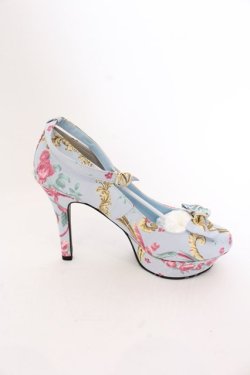 画像5: JESUS DIAMANTE / ロココLadyワンリボンパンプス L サックス O-25-03-12-103-JE-SH-OW-ZT087