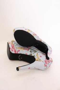 画像7: JESUS DIAMANTE / ロココLadyワンリボンパンプス L サックス O-25-03-12-103-JE-SH-OW-ZT087