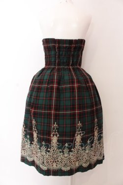 画像6: Jane Marple / ウールタータンヴィクトリアンエンブロイダリーのビスチェドレス M グリーン O-25-03-12-009-JM-OP-OW-ZT005