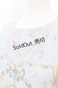 画像2: JESUS DIAMANTE / ロマンスドールワンピース 42 アントーニア柄マリーサックス O-25-03-12-011-JE-OP-OW-OS