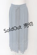 axes femme / 選べる着丈楊柳ワイドパンツ M ブルー O-25-03-13-004-AX-PA-OW-OS