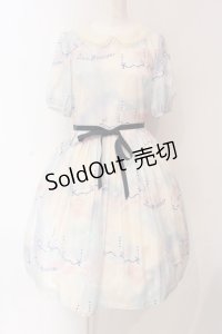 Leur Getter / Dreamy Carousel袖付ワンピース M サックス O-25-03-13-005-LU-OP-OW-OS
