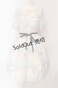 画像1: Leur Getter / Dreamy Carousel袖付ワンピース M サックス O-25-03-13-005-LU-OP-OW-OS
