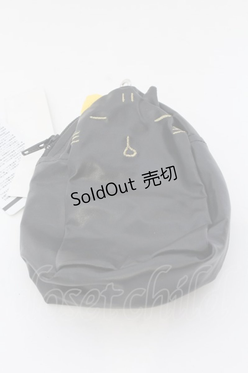 画像1: 【SALE】MINT NeKO / てかてかねこじろうポーチ  ブラック O-25-03-13-1037-HN-ZA-IG-ZT394-F002 (1)