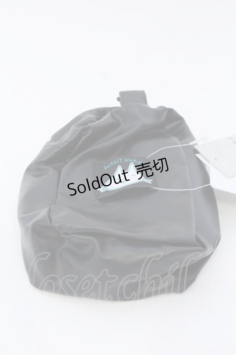 画像2: 【SALE】MINT NeKO / てかてかねこじろうポーチ  ブラック O-25-03-13-1037-HN-ZA-IG-ZT394-F002 (2)