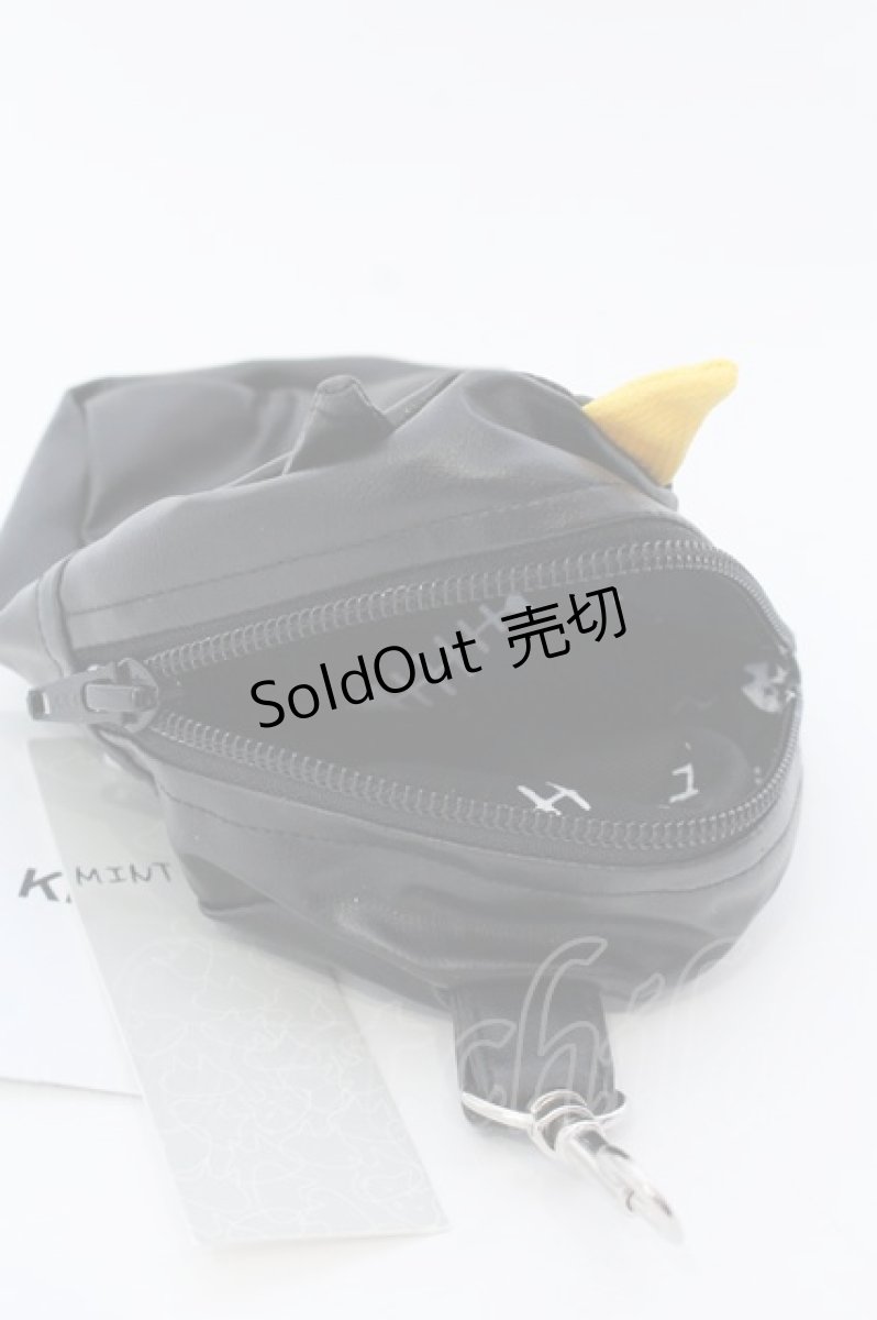 画像3: 【SALE】MINT NeKO / てかてかねこじろうポーチ  ブラック O-25-03-13-1037-HN-ZA-IG-ZT394-F002 (3)