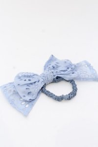 Jane Marple / アイレットレースヘアタイ  ブルーグレー O-25-03-13-1038-JM-AC-OW-ZT394-F002