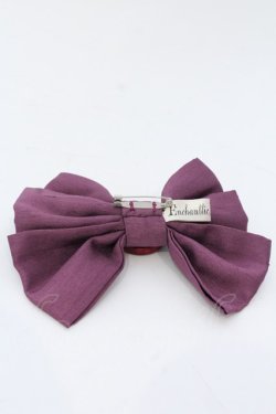 画像2: Enchantlic Enchantilly / くるみボタンのリボンブローチ  ワイン O-25-03-13-1049-LO-AC-IG-ZT-K016